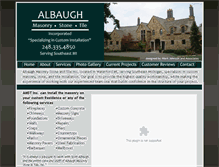 Tablet Screenshot of albaughmasonry.com